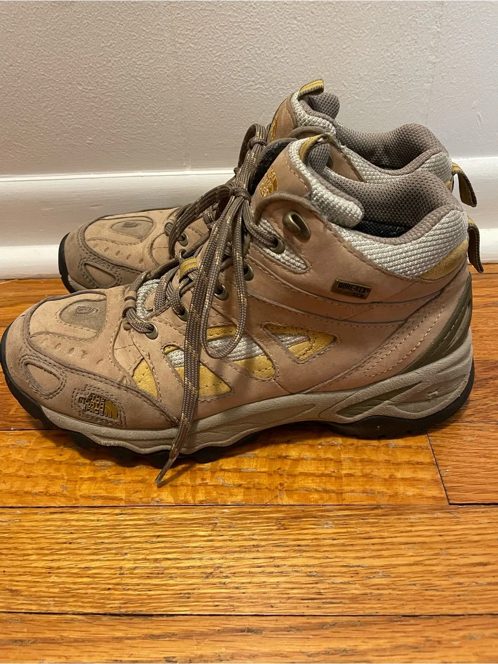 The North Face tan hiking